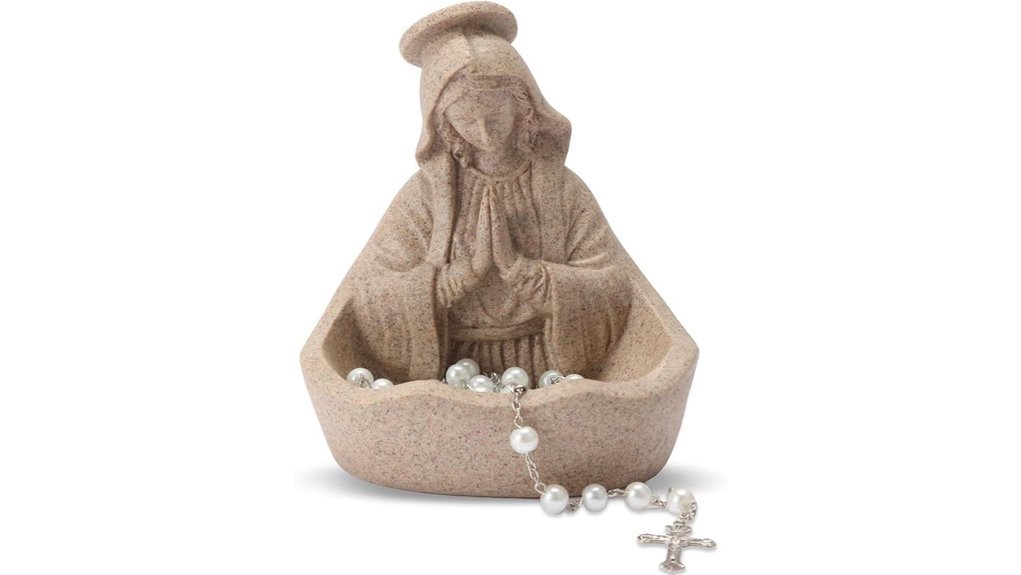 virgin mary rosary keepsake holder