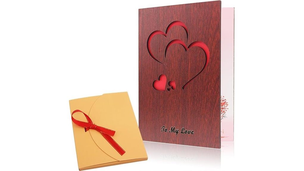 walnut wood love card