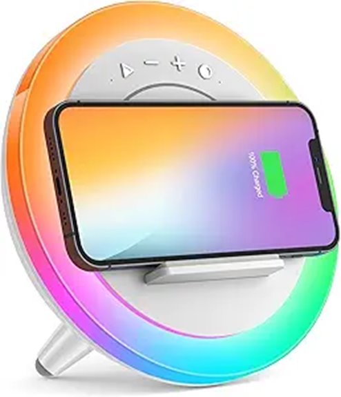wireless charging night light speaker