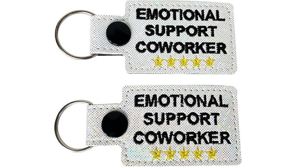 work bestie support keychain