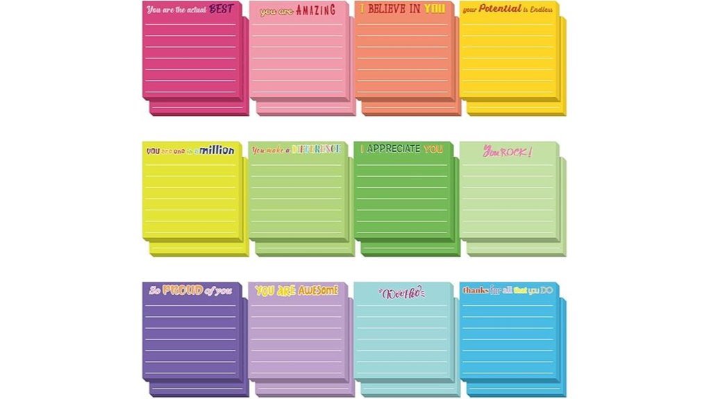 yinder 24 inspirational sticky notes